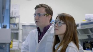 two scientists working